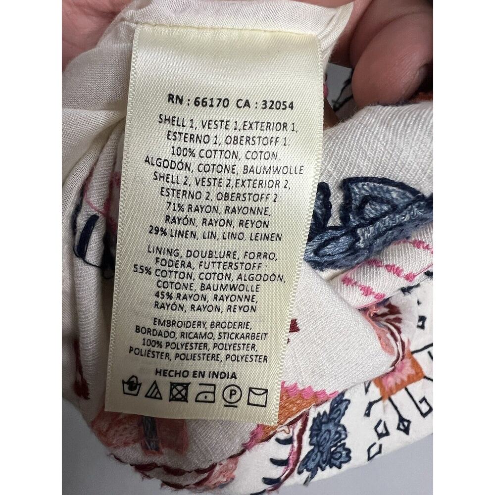 Anthropologie Women’s Akemi + Kin Reagan Embroidered Sleeveless Dress Size 14 - Picture 7 of 9